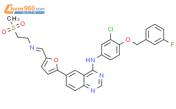 N-(3-chloro-4-(3-fluorobenzyloxy)phenyl)-6-(5-((2-(methylsulfonyl)ethylimino)methyl)furan-2-yl)quinazolin-4-amine