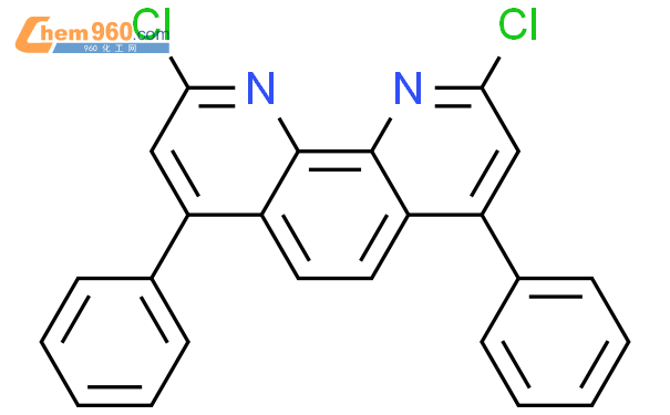 2,9-二氯-4,7-二苯基-1,10-邻二氮杂菲结构式图片|1229012-68-3结构式图片