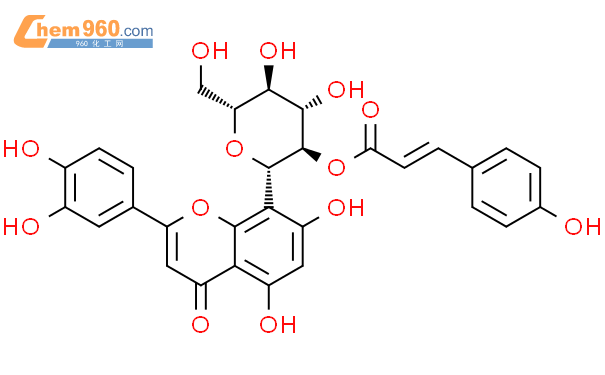 2''-O-p-反式香豆酰基荭草苷结构式图片|1229437-75-5结构式图片