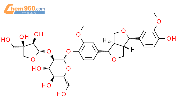 松脂酚-4-O-β-D-芹菜糖基-（1→2）-β-D吡喃葡萄糖甙