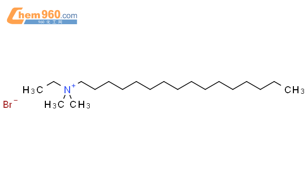 十六烷基二甲基乙基溴化铵结构式图片|124-03-8结构式图片