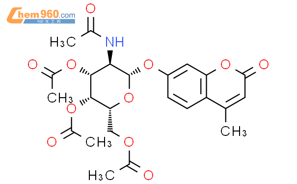 4-甲基香豆素基-2-乙酰氨基-3.4.6-三-氧-乙酰基-2-脱氧-Beta-D-吡喃半乳糖苷