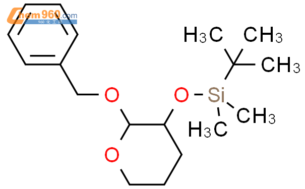 124502 73 42h Pyran 3 11 Dimethylethyldimethylsilyl Oxy Tetrahydro 2 Phenylmethoxy 化学式