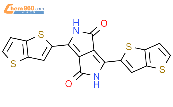 3,6-二(噻吩并[3,2-b]噻吩-2-基)吡咯并[3,4-c]吡咯-1,4(2H,5H)-二酮结构式图片|1246679-11-7结构式图片