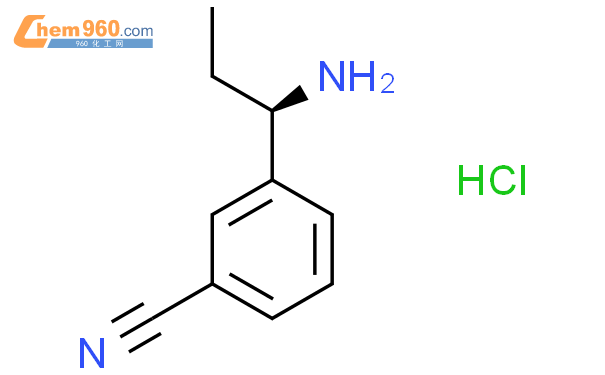 (R)-3-(1-氨基丙基)苯甲腈盐酸盐结构式图片|1253792-93-6结构式图片