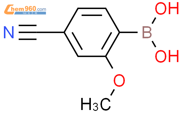 4-氰基-2-甲氧基苯硼酸结构式图片|1256345-67-1结构式图片