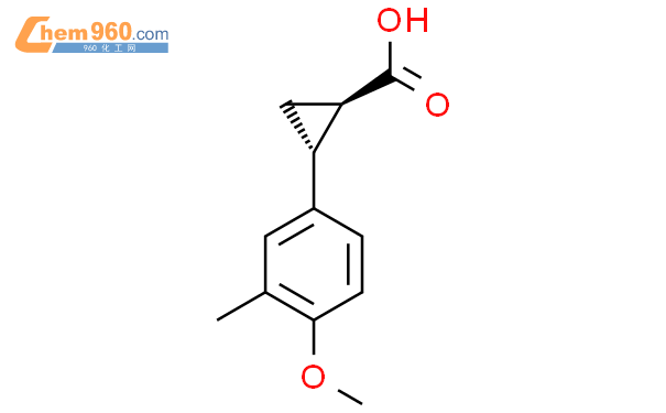 反式-2-（4-甲氧基-3-甲基苯基）环丙烷-1-羧酸结构式图片|1257122-69-2结构式图片