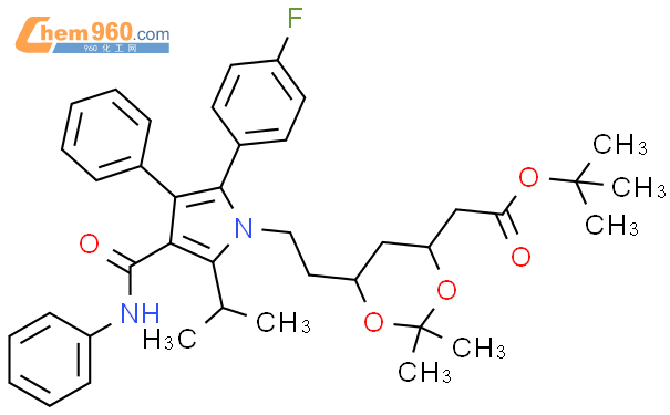 (4R-cis)-6-[2-[2-(4-氟苯基)-5-(1-异丙基)-3-苯基-4-[(苯胺)羰基]-1H-吡咯-1-基]乙基]-2,2-二甲基-1,3-二氧己环-4-乙酸叔丁酯