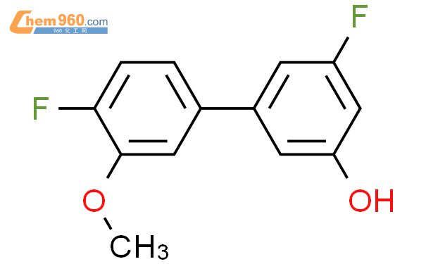 1261895-51-5,3-fluoro-5-(4-fluoro-3-methoxyphenyl)phenol化学式、结构式、分子式、mol ...