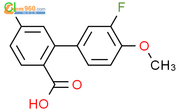 1261945-12-3,4-chloro-2-(3-fluoro-4-methoxyphenyl)benzoic Acid化学式、结构式 ...