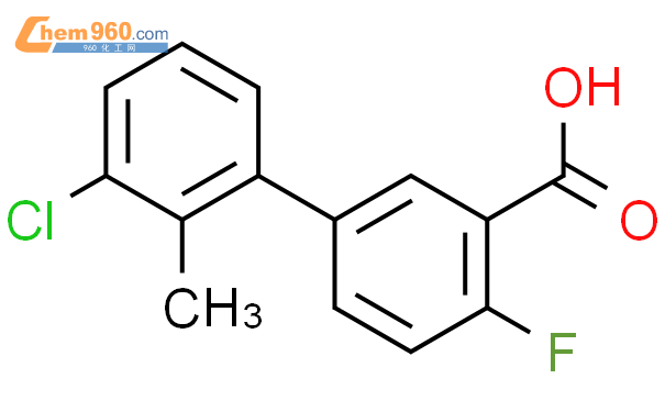 1261979-44-5,5-(3-chloro-2-methylphenyl)-2-fluorobenzoic Acid化学式、结构式、分子 ...