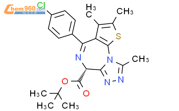 tert-Butyl 2-(4-(4-chlorophenyl)-2,3,9-trimethyl-6H-thieno[3,2-f][1,2,4]triazolo[4,3-a][1,4]diazepin-6-yl)acetate