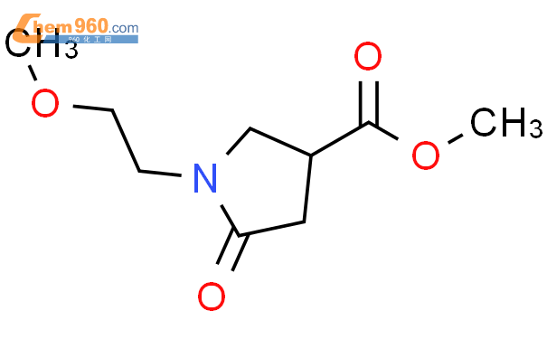 1-(2-甲氧基乙基)-2-氧代吡咯烷-4-甲酸甲酯结构式图片|1272755-99-3结构式图片