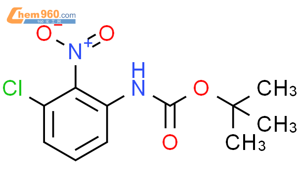 N-(3-氯-2-硝基苯基)氨基甲酸叔丁酯结构式图片|1283176-45-3结构式图片