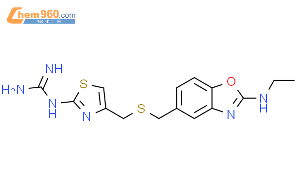 128618 08 6 Guanidine 4 2 ethylamino 5 benzoxazolyl methyl thio methyl 2 thiazolyl CAS号