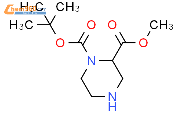 N-1-Boc-2-哌嗪甲酸甲酯结构式图片|129799-15-1结构式图片