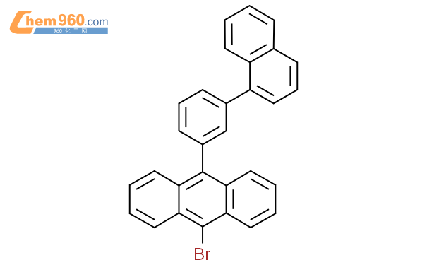 9-溴-10-[3-(1-萘基)苯基]蒽结构式图片|1304129-94-9结构式图片