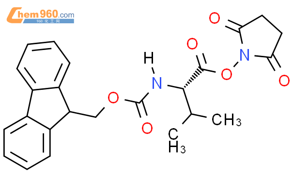 Fmoc-L-缬氨酸羟基琥珀酰亚胺酯结构式图片|130878-68-1结构式图片