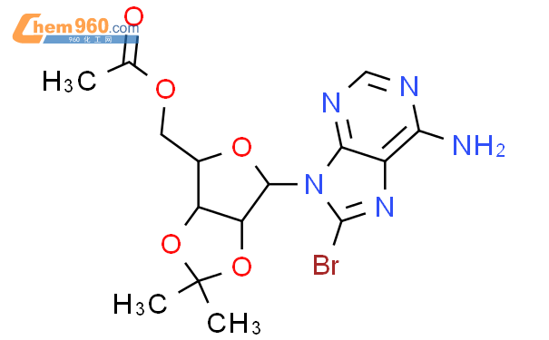 9-[5-O-acetyl-2,3-O-(1-methylethylidene)pentofuranosyl]-8-bromo-9H-purin-6-amine