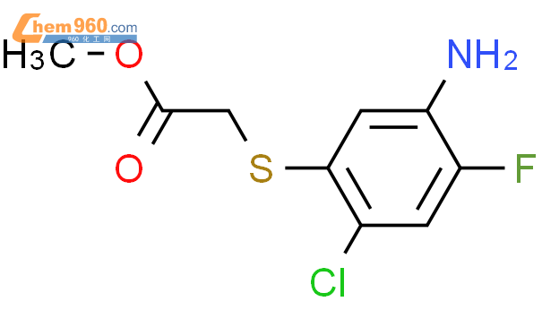 Acetic acid, [(5-amino-2-chloro-4-fluorophenyl)thio]-, methyl ester