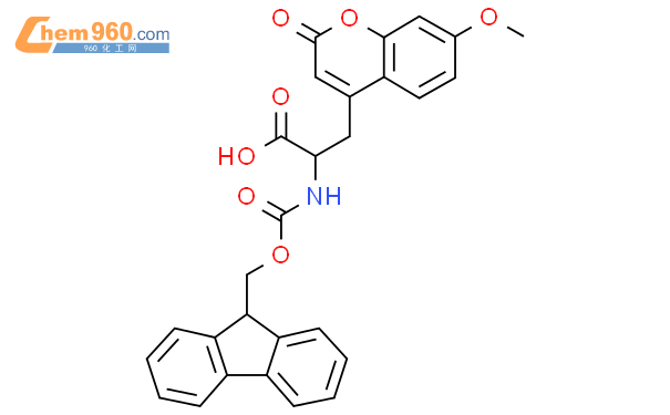 N-[（9H-氟-9-基甲氧基）羰基]-3-（7-甲氧基-2-氧基-2H-铬-4-基）丙氨酸结构式图片|133083-34-8结构式图片