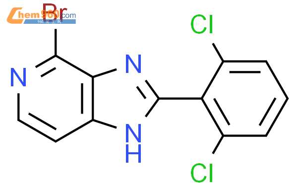 4-溴-2-(2,6-二氯苯基)-1H-咪唑并[4,5-c]吡啶结构式图片|1334411-79-8结构式图片