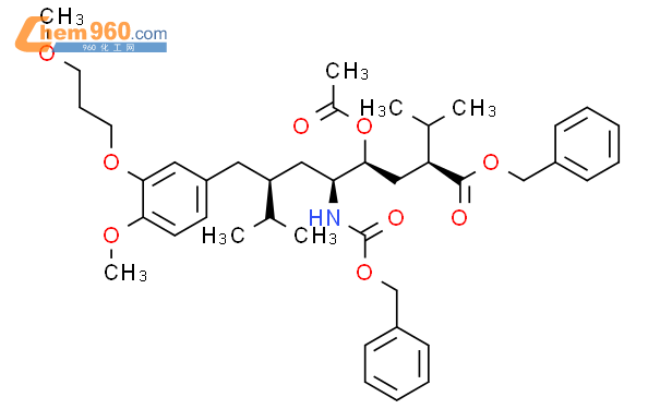 (2S,4S,5S,7S)-benzyl-4-acetoxy-5-(benzyloxycarbonylamino)-2,7-diisopropyl-8-[4-methoxy-3-(3-methoxypropoxy)phenyl] octanoate