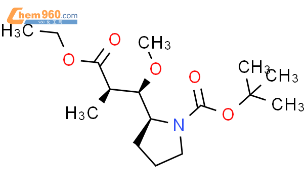 ethyl (2R,3R,4S)-3-(N-tert-butoxycarbonyl-2'-pyrrolidinyl)-3-methoxy-2-methyl-propanoate