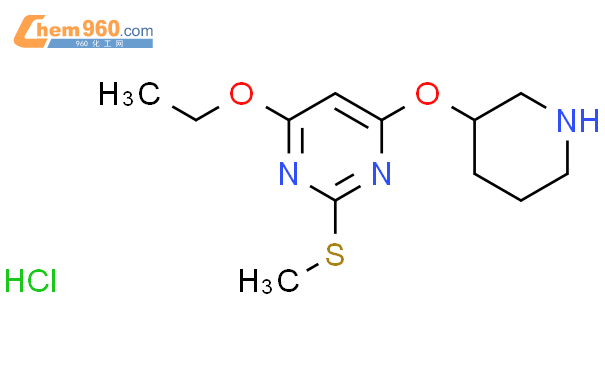 4-Ethoxy-2-(methylthio)-6-(piperidin-3-yloxy)pyrimidine hydrochloride结构式图片|1353980-16-1结构式图片