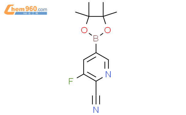 2-氰基-3-氟吡啶-5-硼酸频哪醇酯结构式图片|1356066-65-3结构式图片