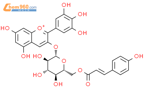 飞燕草素 3-O-(6''-香豆酰葡萄糖苷)