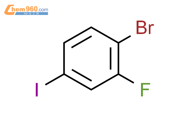 1-溴-2-氟-4-碘苯结构式图片|136434-77-0结构式图片