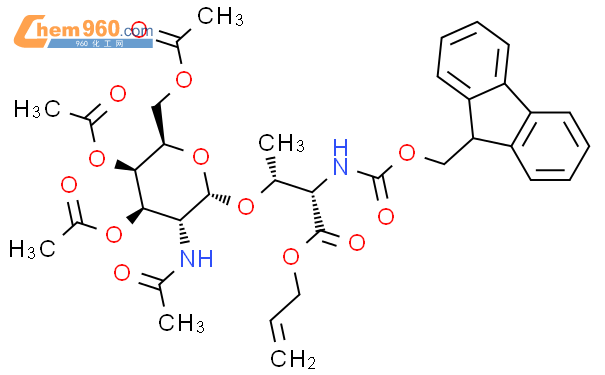 136497-89-7,Fmoc-[D-GalNAc(OAc)3(α1-O)]Thr-O-Allyl化学式、结构式、分子式、mol ...