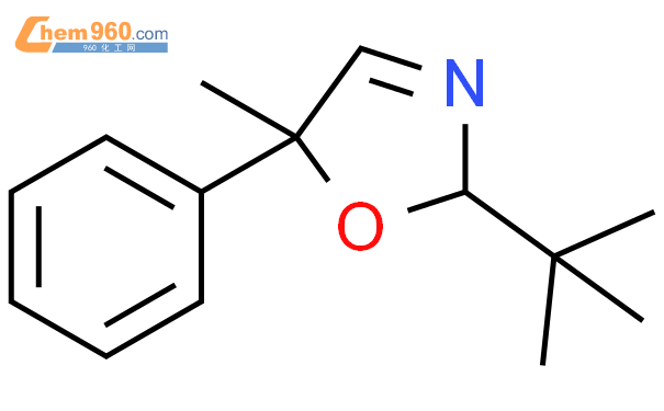 136846 88 3oxazole 2 11 Dimethylethyl 25 Dihydro 5 Methyl 5 Phenyl 化学式、结构式、分子式、mol、smiles 