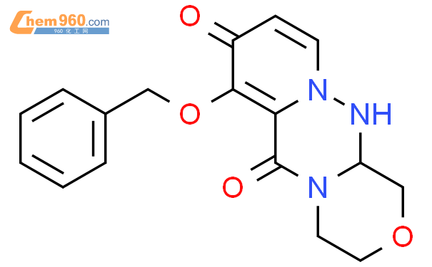 7-(苄氧基)-3,4,12,12A-四氢-1H-[1,4]噁嗪[3,4-C]吡啶并[2,1-F] [1,2,4]三嗪-6,8二酮结构式图片|1370250-39-7结构式图片