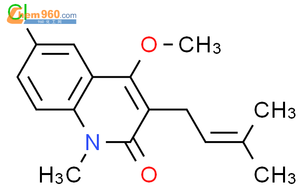 138213 49 7 2 1H Quinolinone 6 chloro 4 methoxy 1 methyl 3 3 methyl 2 butenyl 化学式结构式分子式