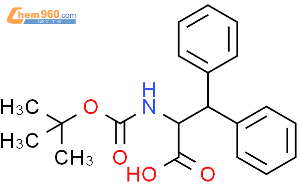 Boc-L-3,3-二苯基丙氨酸结构式图片|138662-63-2结构式图片