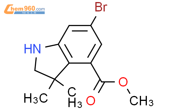 6-溴-3,3-二甲基-2,3-二氢-1H-吲哚-4-甲酸甲酯