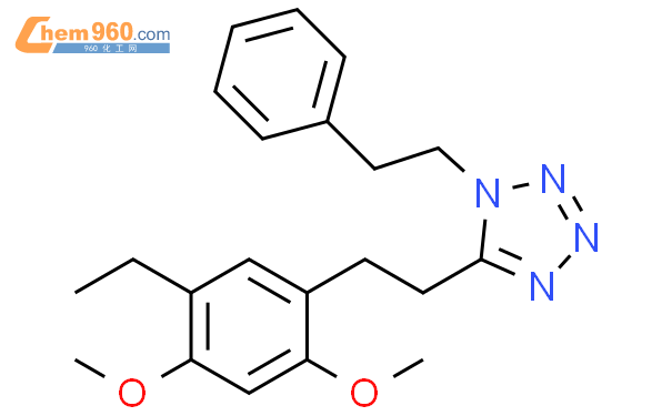 139032 53 4 1H Tetrazole 5 2 5 ethyl 2 4 dimethoxyphenyl ethyl 1 2 phenylethyl CAS号 139032