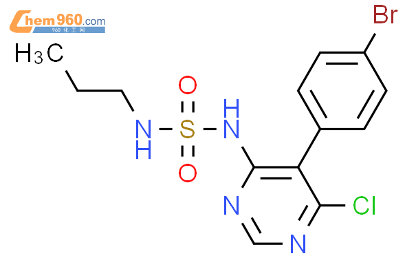 N-[5-(4-溴苯基)-6-氯-4-嘧啶基]-N'-丙基氨基磺酰胺结构式图片|1393813-42-7结构式图片