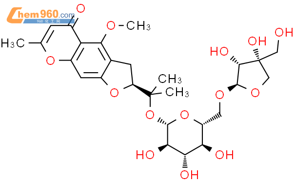 5-O-甲基维斯阿米醇-4'-O-β-D-呋喃芹糖基-(1→6)-β-D-吡喃葡萄糖苷