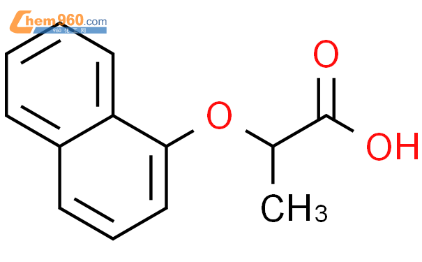 2-(1-萘氧基)丙酸结构式