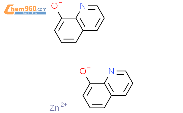 双(8-羟基喹啉)锌结构式