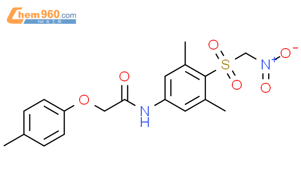 140478 35 9 Acetamide N 3 5 dimethyl 4 nitromethyl sulfonyl phenyl 2 4 methylphenoxy CAS号