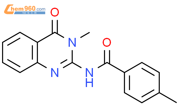 140617 03 4 Benzamide N 3 4 dihydro 3 methyl 4 oxo 2 quinazolinyl 4 methyl CAS号 140617 03 4