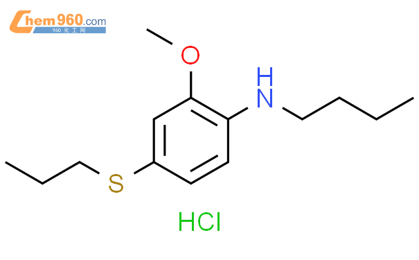 141100 99 4 Benzenamine N butyl 2 methoxy 4 propylthio hydrochlorideCAS号 141100 99 4