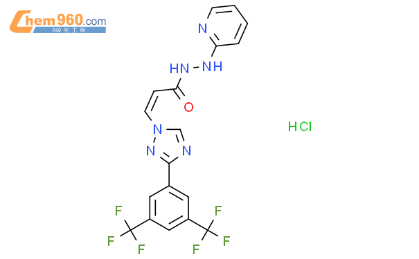 1421923 73 0 Z 3 3 3 5 Bis Trifluoromethyl Phenyl 1 2 4 Triazol 1 Yl N Pyridin 2 Ylprop 2