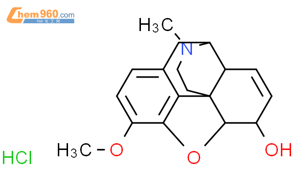 可待因盐酸盐结构式,可待因盐酸盐化学式 960化工网