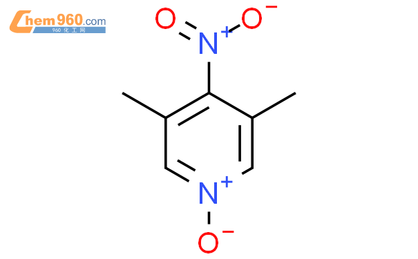 3,5-二甲基-4-硝基吡啶 N-氧化物结构式