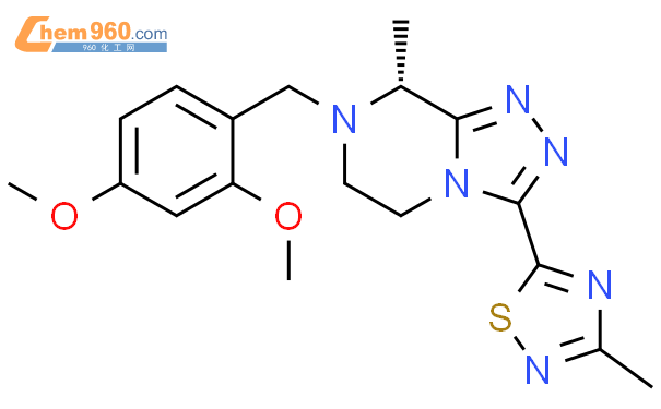 (8R)-7-[(2,4-Dimethoxyphenyl)methyl]-5,6,7,8-tetrahydro-8-methyl-3-(3-methyl-1,2,4-thiadiazol-5-yl)-1,2,4-triazolo[4,3-a]pyrazine
